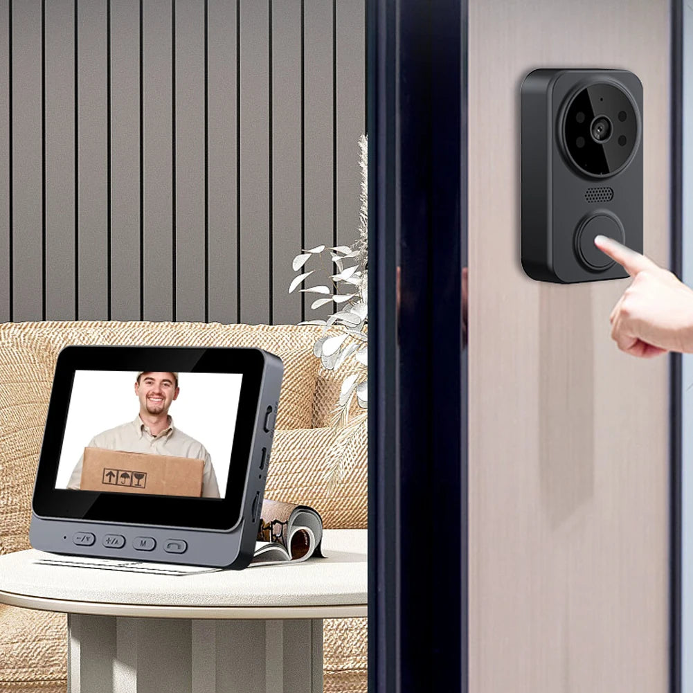 Home Digital Viewer IR Night Vision Digital Door Viewer 2.4G WiFi Automatic Sensing Video Intercom Door Cameras Two-Way Intercom