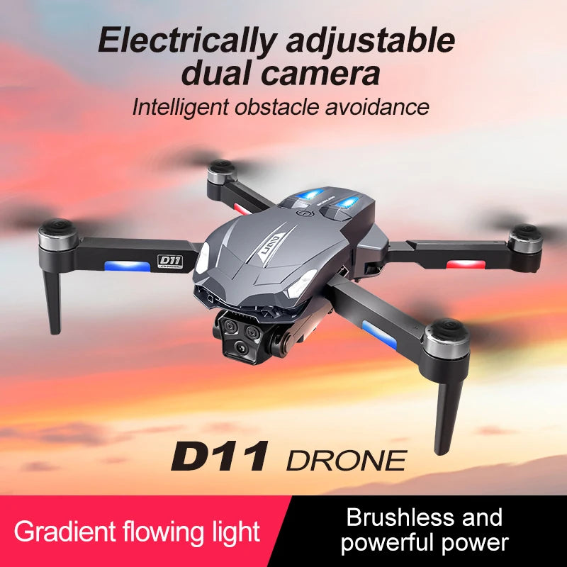 Xiaomi D11 Drone 8K Aerial HD Gradient Flowing Light Dual-Camera Omnidirectional Obstacle Avoidance Brushless Motor GPS UAV