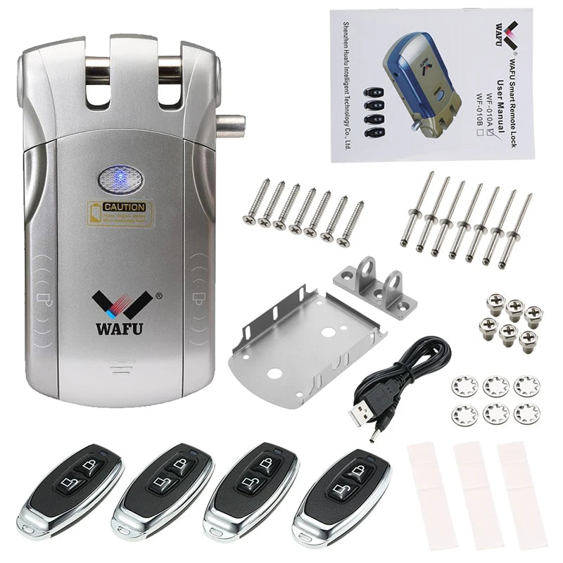 Wafu 010 Smart Door Lock Wireless Smart Lock Remote Control Bluetooth Intelligent Invisible Deadbolt Lock App/Touch Unlock/Lock