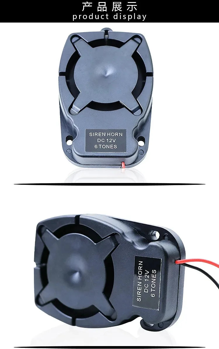 Alarm Horn Siren Buzzer 12v Six-tone 110 Points Small Size and Easy To Install