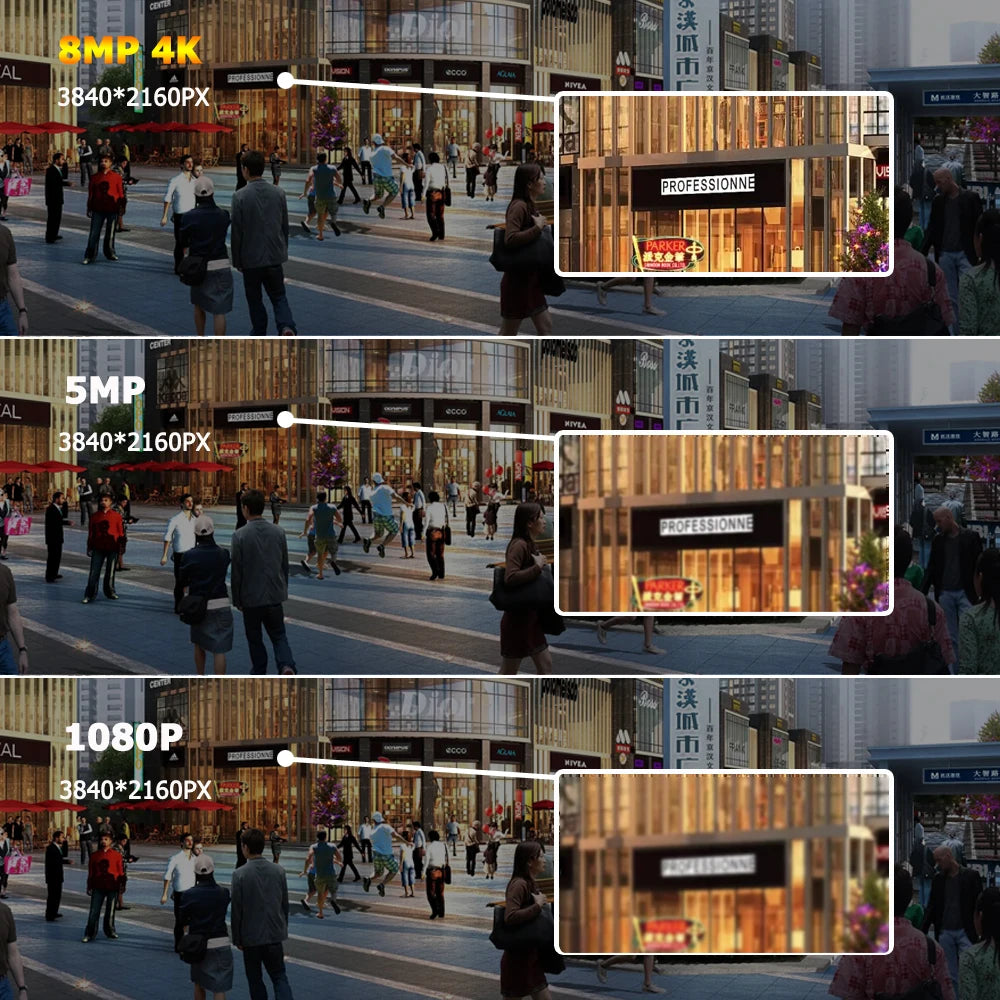 SIMICAM 4K Security IP Camera Surveillance POE/12V 8MP/5MP/4MP Witch Two Way Audio Color Night Vision Onvif AI Smart Alarm Xmeye