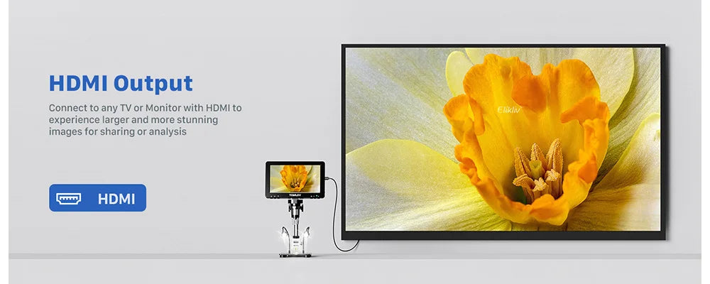 Elikliv EDM9 7 Inch 1080P LCD Digital Microscope 50X-1200X Soldering Electronics Microscopes With LED Lights Support PC Computer