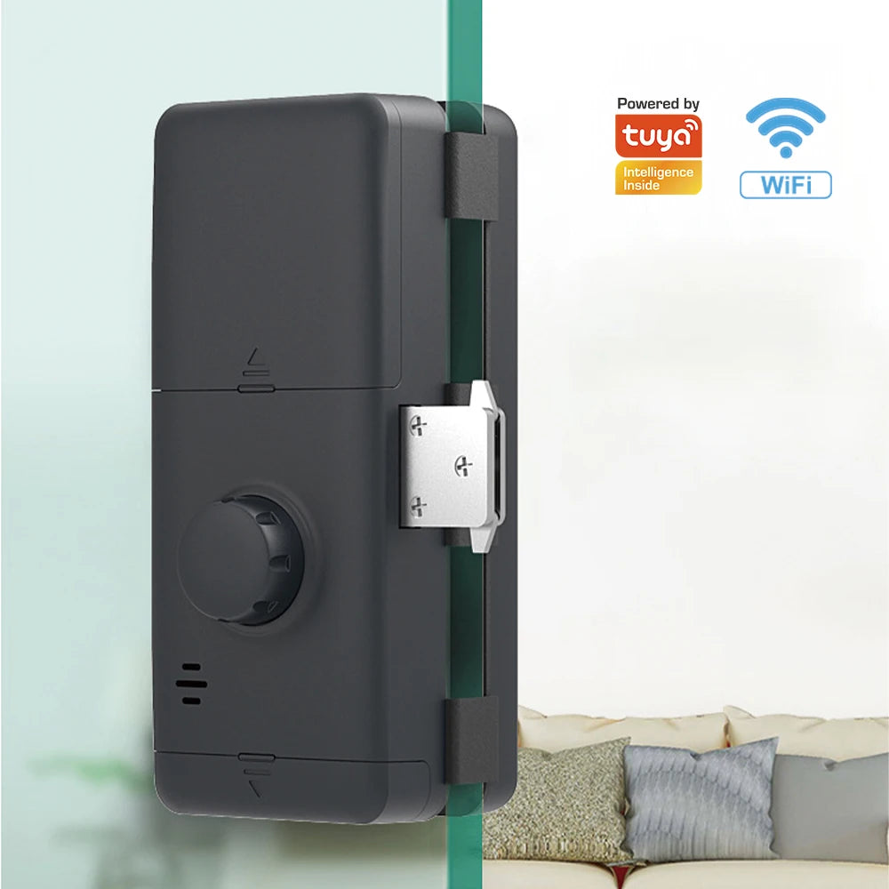 TYSH Fingerprint Smart Door Lock Digital Electronic Lock Glass Door Lock Front Door Wifi Smart Lock Door Tuya Smart Home