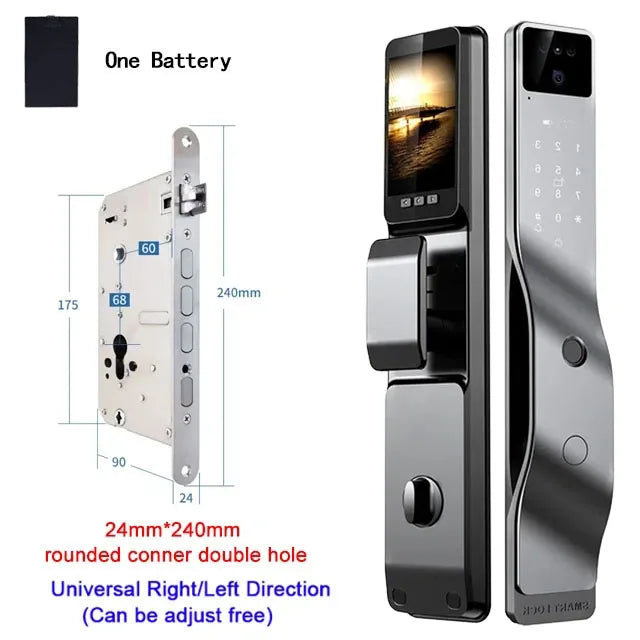 Tuya App Smart Lock Household Anti-theft Door Fingerprint Lock With Camera Password Lock Large Door Lock