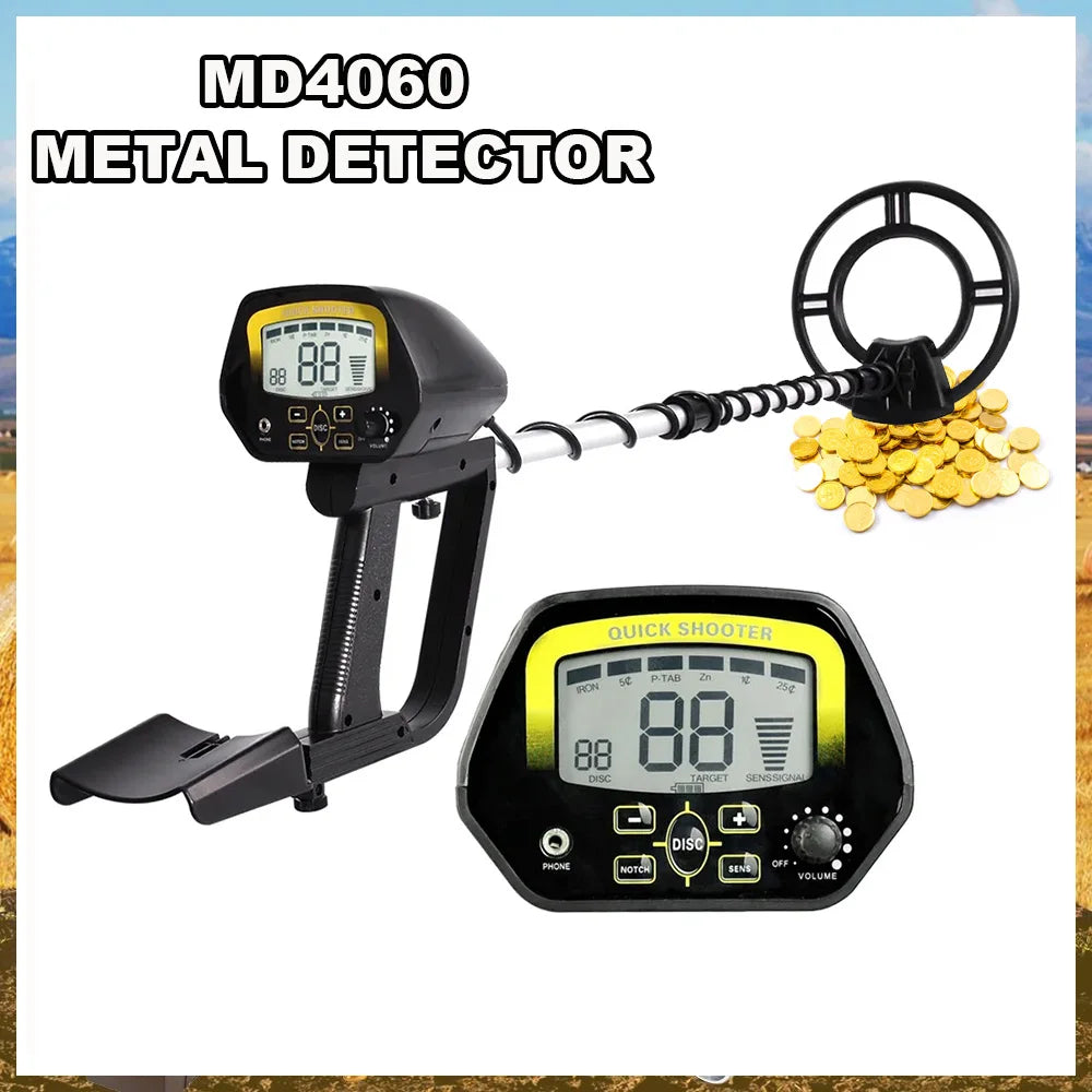 NEW Upgraded MD4060 Metal Detector Accessories Underground Metal Detector Pinpointer Gold Detectors Jewelry Treasure Hunter