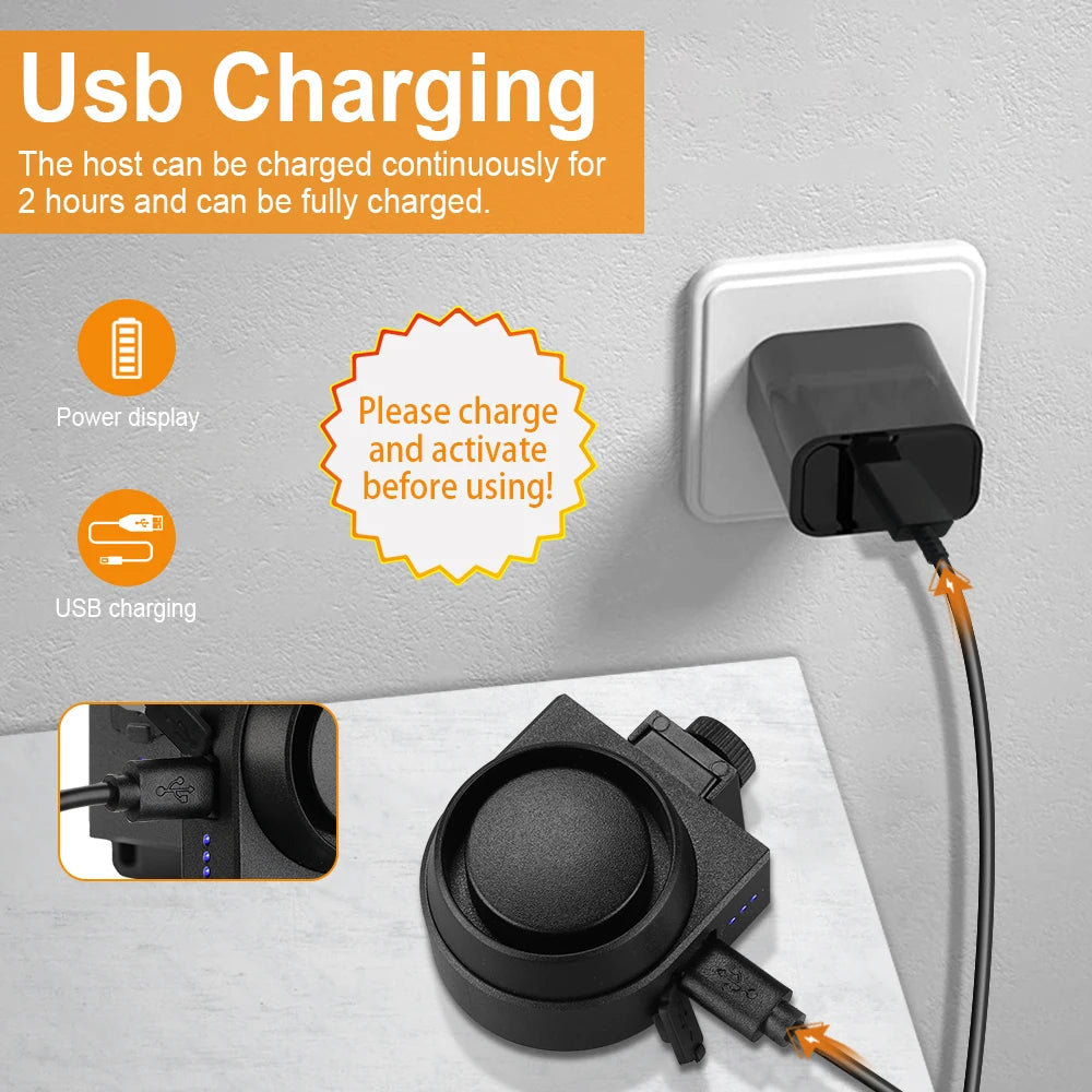 Bicycle Motorcycle Alarm Sensitive Vibration Sensor Anti-theft Alarm Wireless USB Charging Security Protection