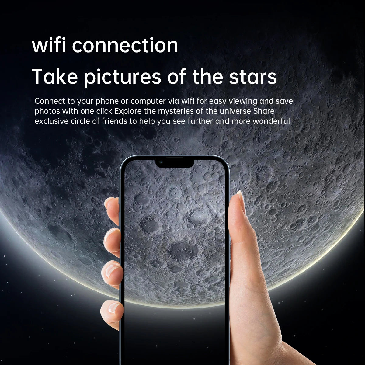 30070 Professional Astronomical Telescope  Monocular Electronic Eyepiece 70MM Large-Aperture for Stargazing Bird Watching