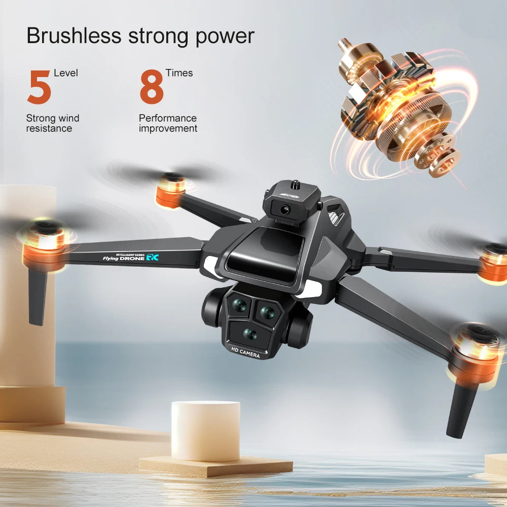 Drone 4K HD Brushless Motor Avoidance Drones with 4.5" Screen On Control Dual Cameras Quadcopter Gifts For Children and Adults