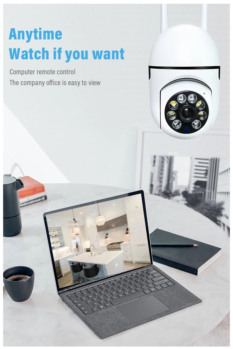 360°Rotating Security Camera – Wireless WiFi Indoor/Outdoor HD Night Vision Human Tracking 2-Way Talk APP Control Cloud Storage