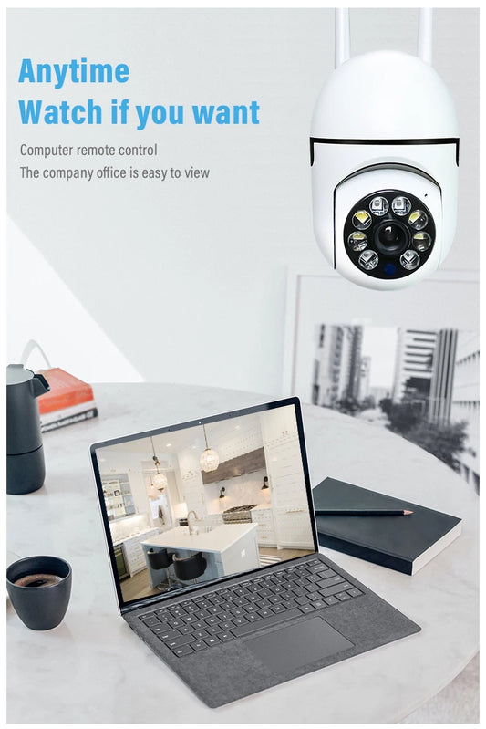 360°Rotating Security Camera – Wireless WiFi Indoor/Outdoor HD Night Vision Human Tracking 2-Way Talk APP Control Cloud Storage