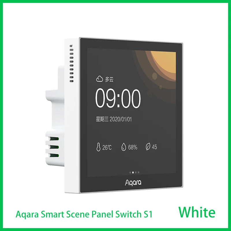 Aqara S1 Smart Scene Panel Switch Voice Control with Siri HomeKit Compatible Smart Home Automation Touchscreen Remote Control