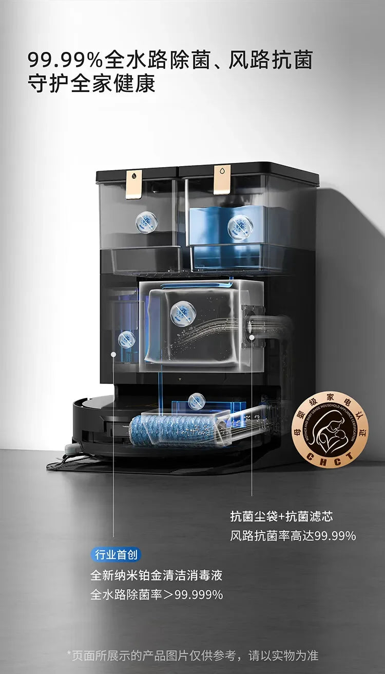 Ecovacs Deebot Vacuum Cleaner Robot X8 PRO PLUS AI Floor Scrubber Robot Self-cleaning Sweeping Machine Automatic Dust Collection