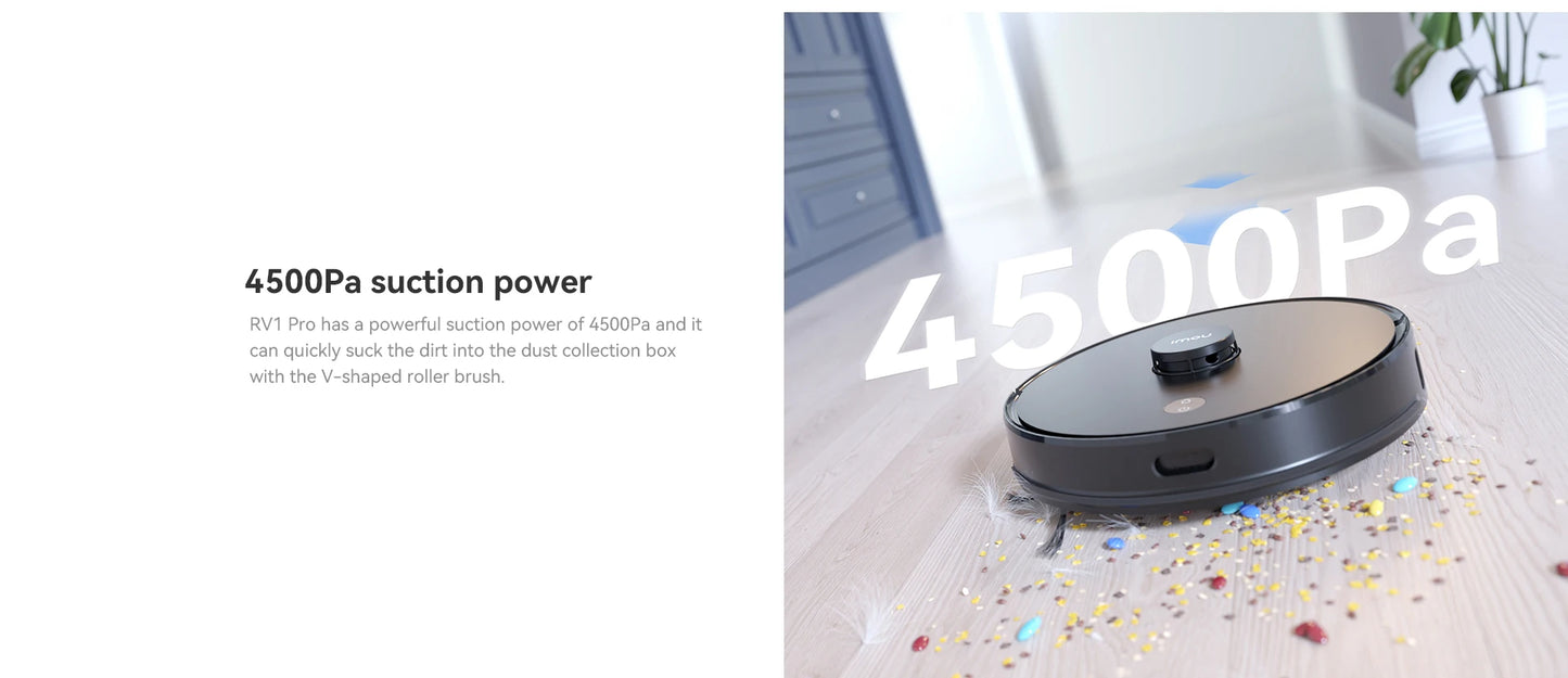 IMOU RV1 Pro Strong Suction Robotic Vacuum Cleaner Robot Self-empty Sweeper Aspirador Friegasuelos Home Appliance