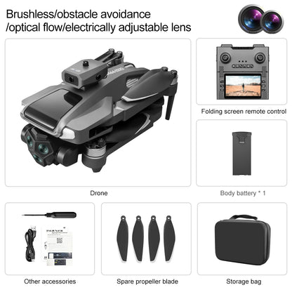 2025 New Drone with 4K Dual Camera Professional Video Drone Quadcopter 360 Intelligent Obstacle Avoidance for Gift Drone