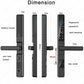 Waterproof Sliding Door Smart Lock TTLock App Alexa Fingerprint Digital Code RFID Card Anti-Lock Aluminum Glass Electronic Lock