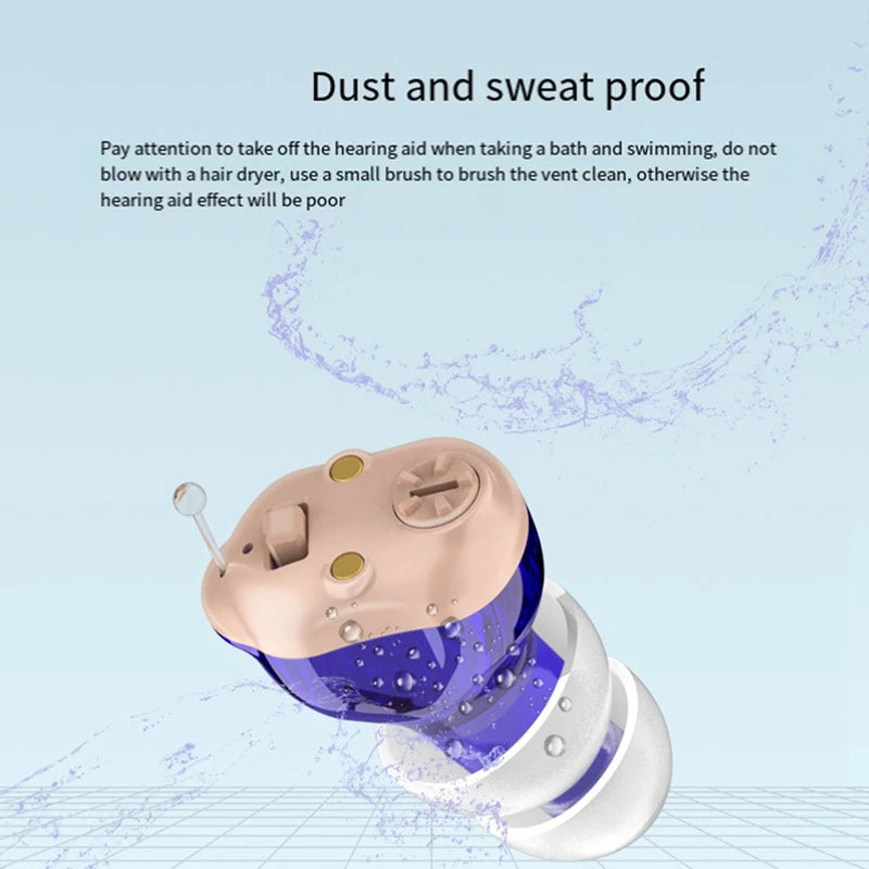 Noise-Canceling Hearing Aids For Seniors Rechargeable Sound Amplifier For Hearing Aid Charging Compartment Accessories