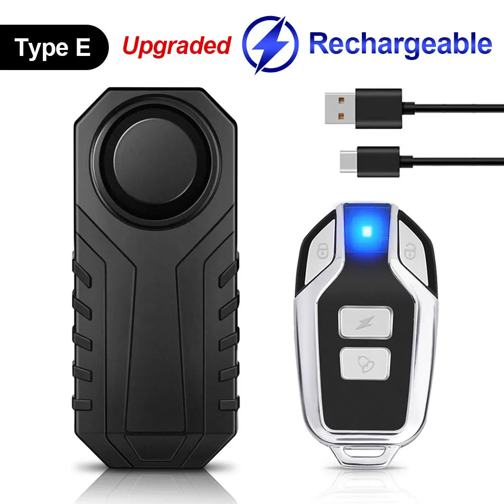 Awapow Bicycle Alarm 113dB Waterproof Motorcycle Security Burglar Wireless Remote Control Electric Scooter Bike Anti theft Alarm