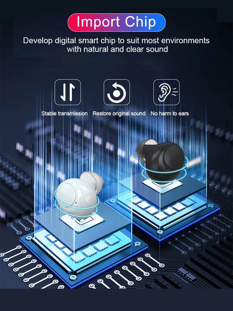 Magnetic Noise Cancellation Audiphone Invisible Wireless Loudspeaker Sound Amplifier Touch Control Earbuds For Hard of Listening