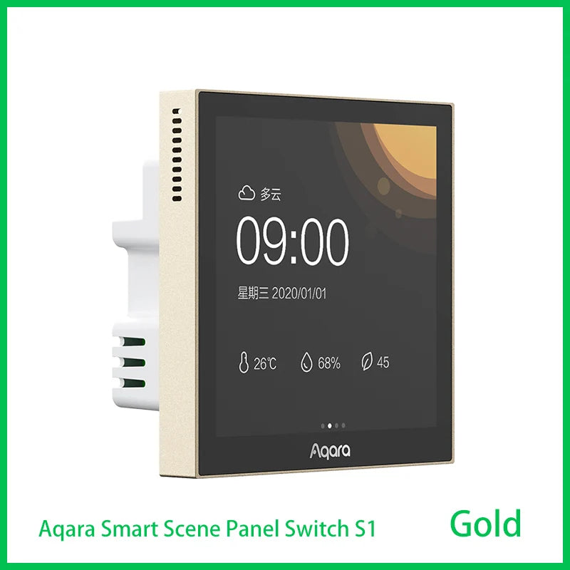 Aqara S1 Smart Scene Panel Switch Voice Control with Siri HomeKit Compatible Smart Home Automation Touchscreen Remote Control