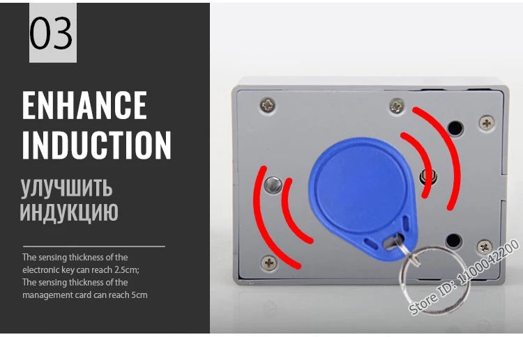 Intelligent Electronic Locks Invisible Sensor Cabinet Lock Digital Smart Door Lock EMID IC Card For Drawer Wardrobe Hardware