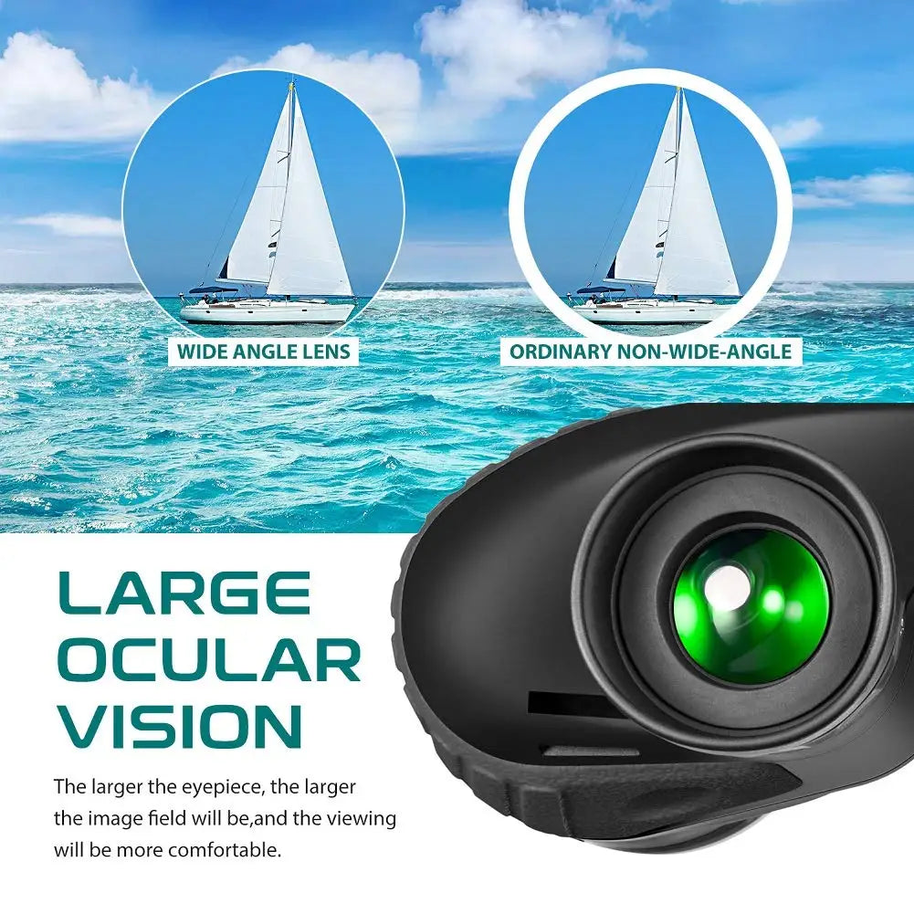 Binoculars 10x50 Marine Military Telescope Adults Waterproof With Rangefinder Compass BAK4 Prism HD Bird Watching For Hunting