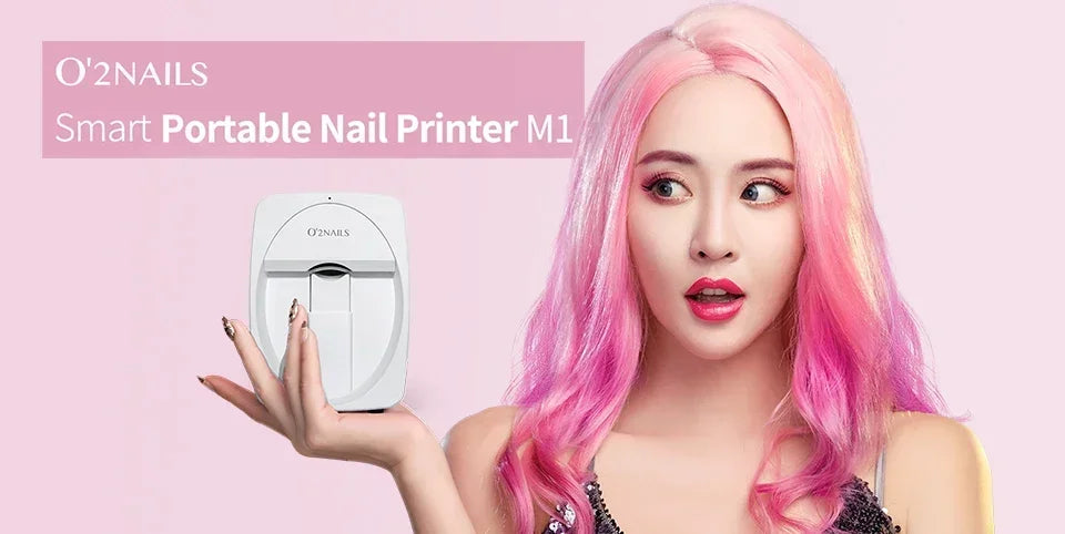 Smart Nail Printer Portable 3D Mobile Nail Painting Machine 2400 DPI Printing Resolution WiFi/DIY Support for Home Beauty Salon