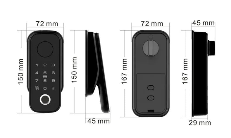 Easy Replacement Cylinder Smart Lock APP TTlock Bluetooth Fingerprint Password NFC Unlock Auto Lock/ Unlock With Battery Z-18