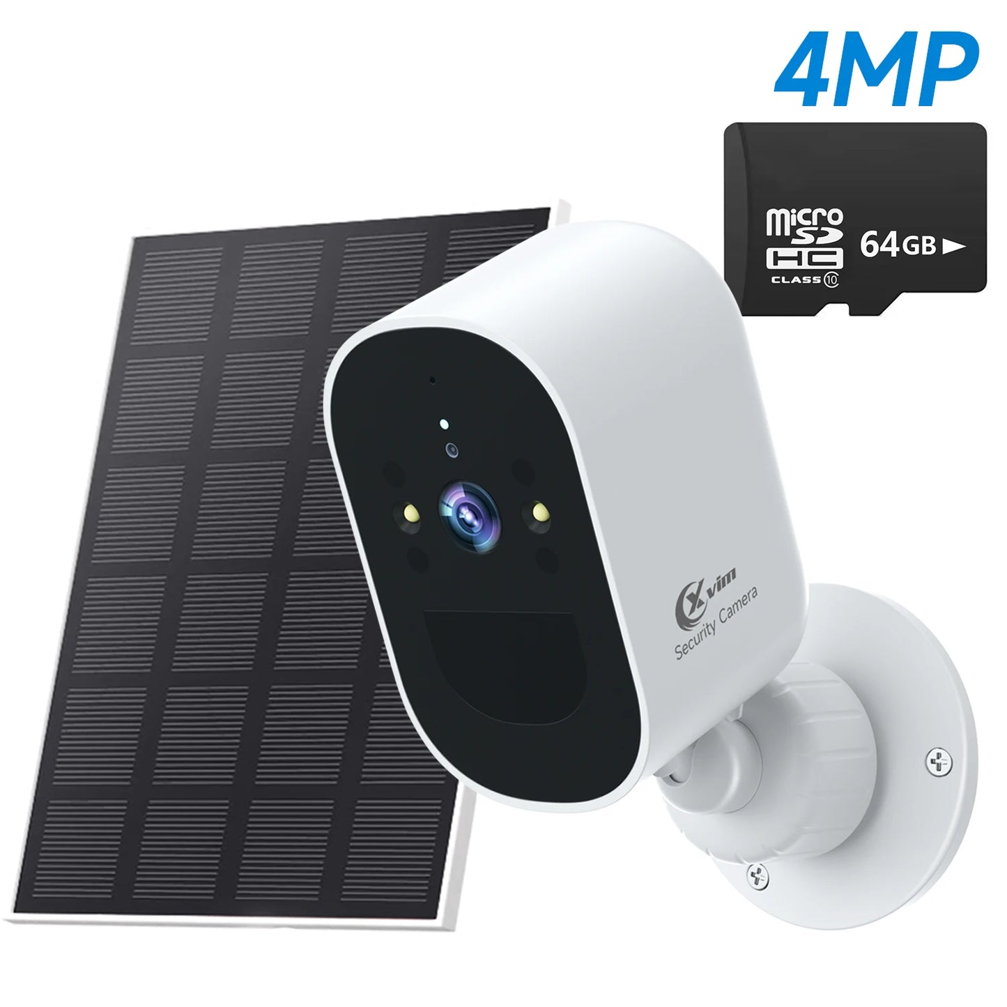 Solar Security Cameras Wireless, 1080P Battery Powered WiFi Security Camera with Spotlight Siren & Solar Panel, 2-Way Audio