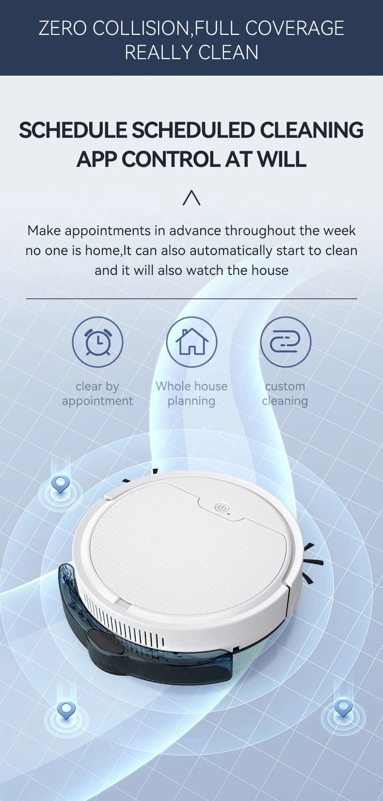 2024 New Automatic Sweeping Robot Vacuum Cleaner APP Control Water Tank Sweep And Wet Mopping Vacuum Clean Intelligent Robot