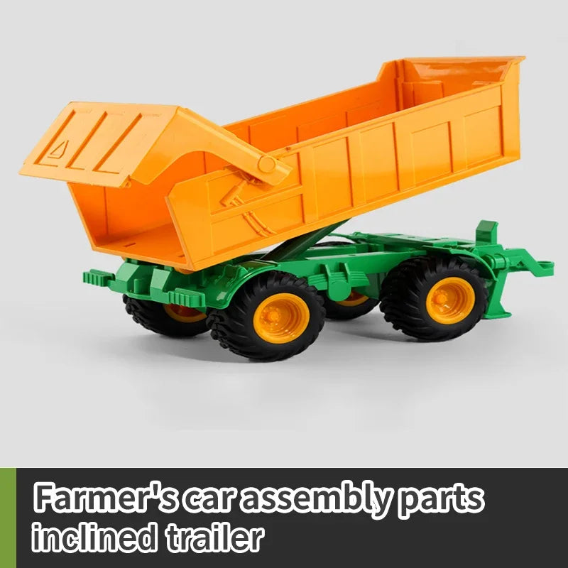 RC Car Tractors Trailer 2.4G Radio Controlled Farm Cars Farming Simulator Truck Miniature Farmer Animal Model Toys Children Boys