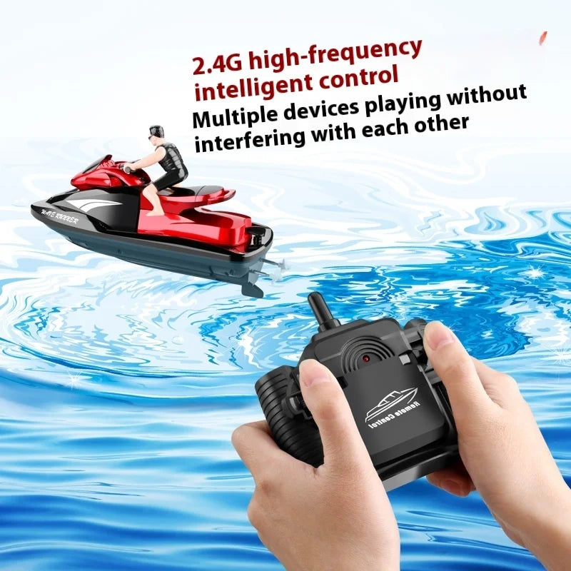 2.4G Remote Control Boat Motorboat Toy - Double Motor High Speed 20KM/H  Perfect for Kids' Water Play Interactive Fun