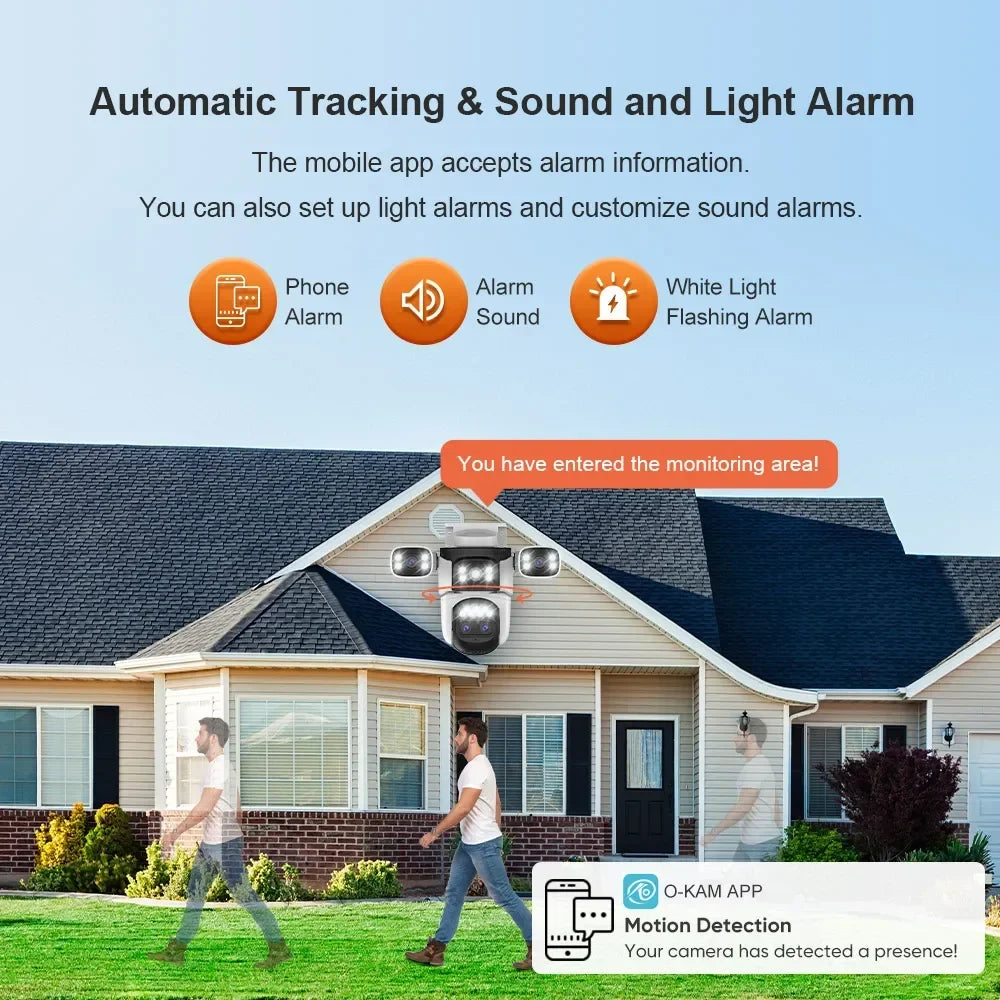 LS VISION 10K Security Camera WiFi Camera 10X Zoom Three Screen Home Wireless Surveillance Cameras CCTV Camera Human Detection