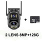 6K 12MP ICSEE Wifi Security Camera 3 Lens Dual Screen 8X Zoom Outdoor Waterproof Color Night Vision IP66 Surveillance Camera