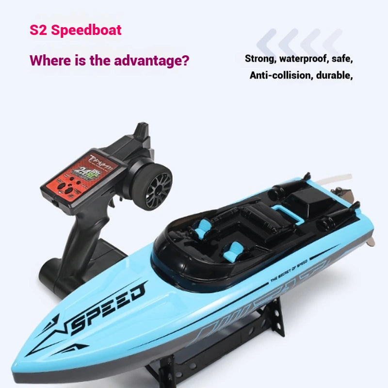 Hot Selling Ultra Large High-Speed Brushless Remote Control Boat Rc Speedboat With Built-In Water-Cooled Lighting Summer New Toy