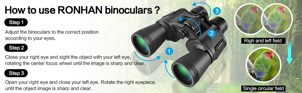 Binoculars 20x50 Multipurpose Telescope Long Rang Outdoors Portable IPX4 Waterproof Sports Recreation Camping Hiking Telescope