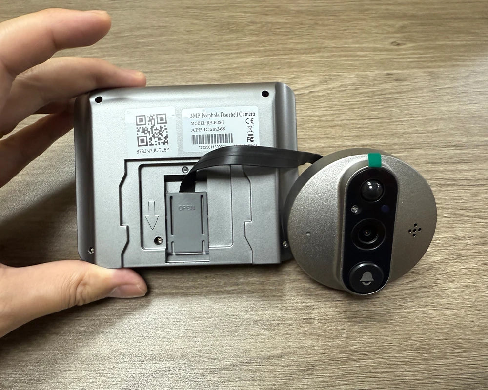 2-Way Talk Smart 3MP WiFi Battery Power Door Bell Magic Cat Eye Peephole Camera PIR FHD Digital Viewer Doorbell 4.3 inch Monitor