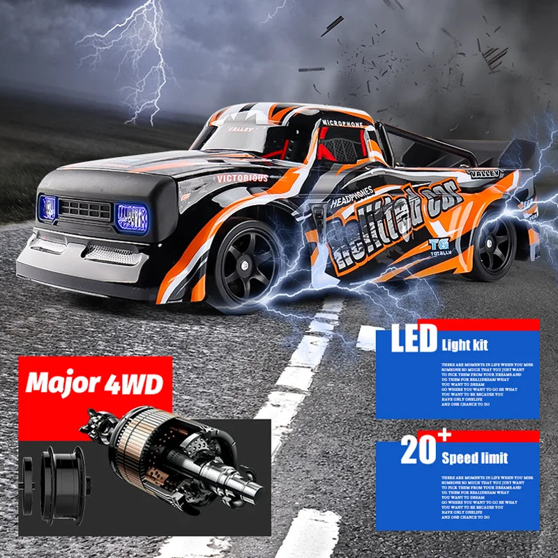 2025 New Remote Control Car Drift Racing 1:16 Off-Road Vehicle 2.4GHz Radio High-Speed Drive Racing LED Light Climbing Kids Toys