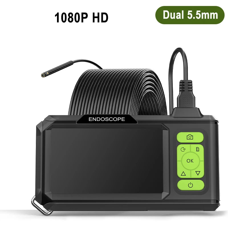 Industrial Endoscope 4.3'' IPS Screen Autofocus Camera HD1080P Single Dual Triple Lens USB Probe Car Inspection Borescope LEDs