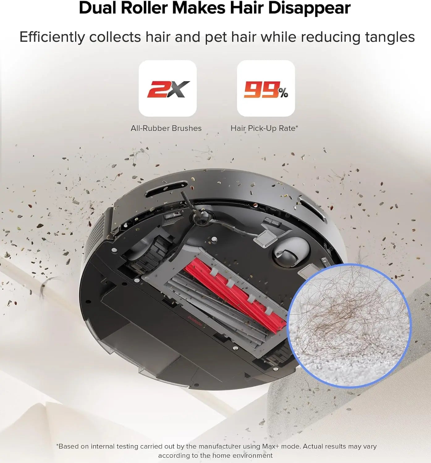 roborock Q5 Max+ Robot Vacuum with Self-Empty Dock, Upgraded from Q5+, 5500 Pa Suction, DuoRoller Brush