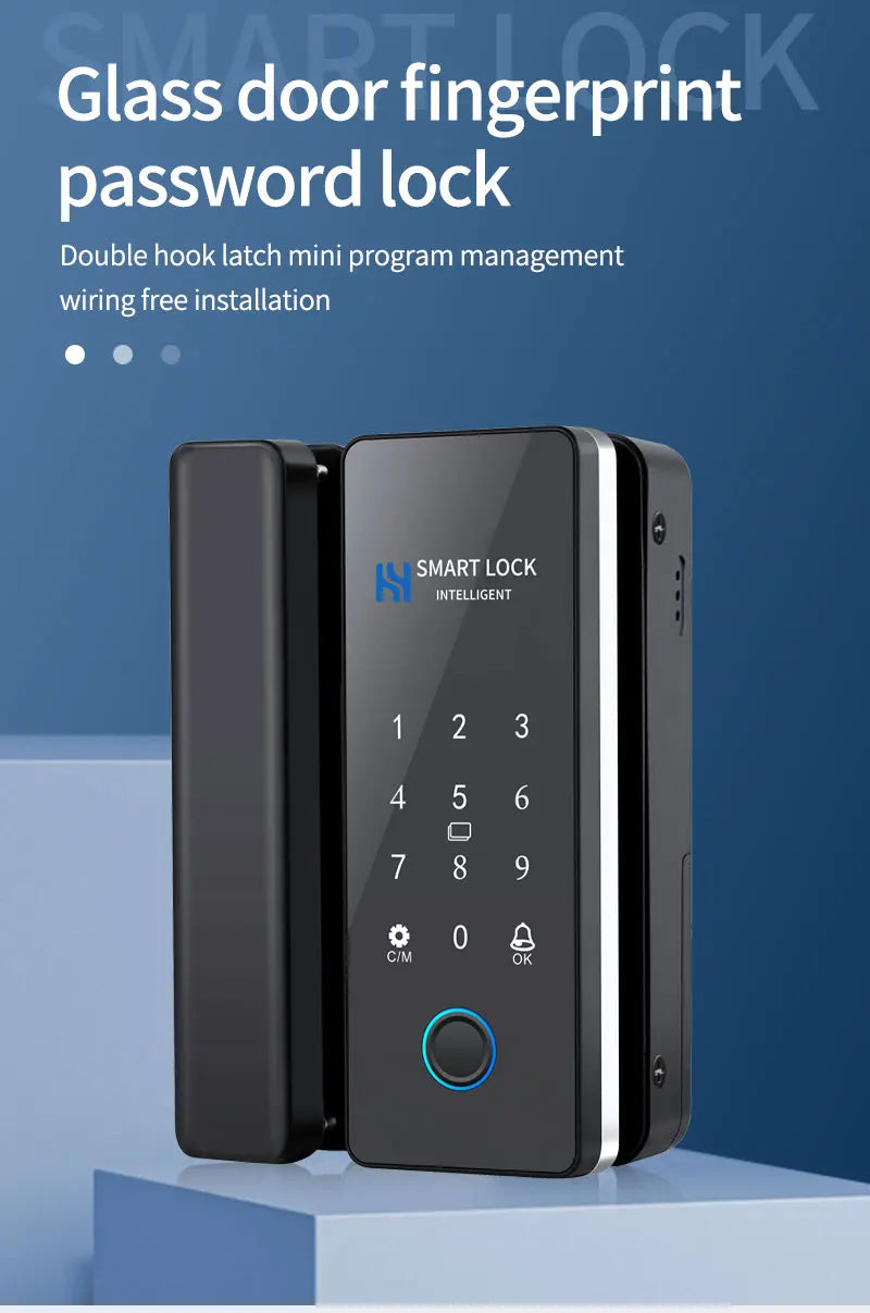 Smart Door Lock For Wooden Sliding Glass Door HAHALock App Biometric Fingerprint Lock Bluetooth IC Card Electronic Digital Lock