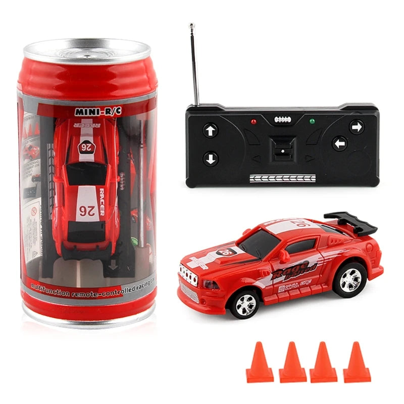 2023 Remote Control Car 20KM/H Coke Can Mini RC Car Radio Remote Control Micro Racing Car 4WD Cars RC Models Toys for Kids Gifts