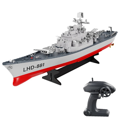Remote Control Battleship Remote Control Boat 2.4GHz Waterproof Large Size Ship Low Battery Alarm /off Water Power Outage Simula