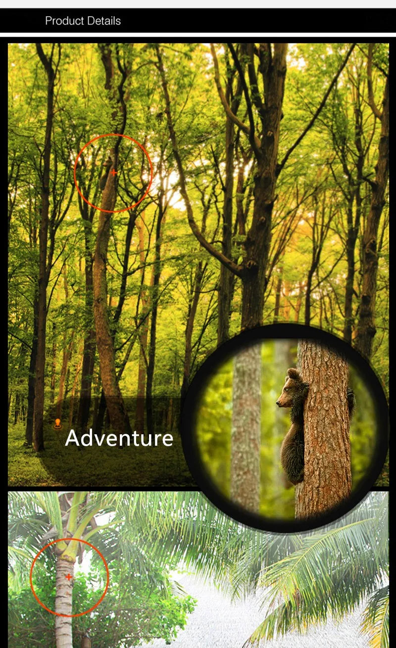 20x50 Powerful Binoculars for Adults IP67 Waterproof Large View Binocular With Clear Low Light Vision for Hunting Travel Outdoor