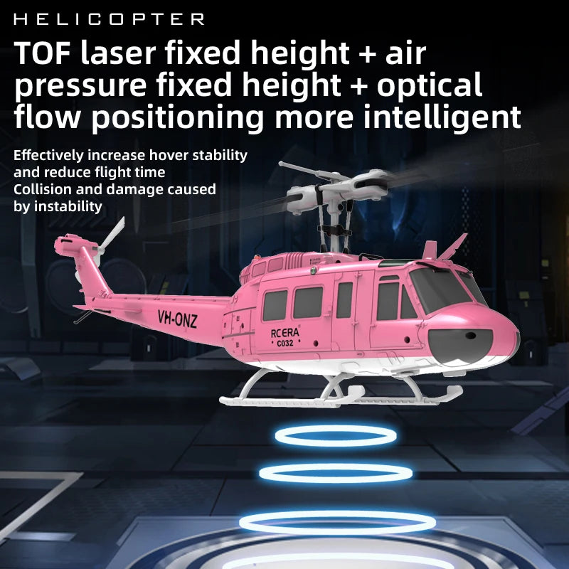 RC ERA C032 (Uh-1) 6ch Aileron Free Reverse Flying Stunt Helicopter Electric Remote-Controlled Airplane Model Toy Gift