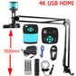 4K Digital Microscope 48MP Microscope For Electronics USB-C Industrial Cameras HDMI 1-150X Zoom C-Mount Lens Phone Pcb Soldering