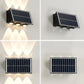 4/6/8LED Solar Wall Spotlight Outdoor Upper And Lower Lighting Solar Powered Waterproof Streetlight for Balcony Courtyard Garden