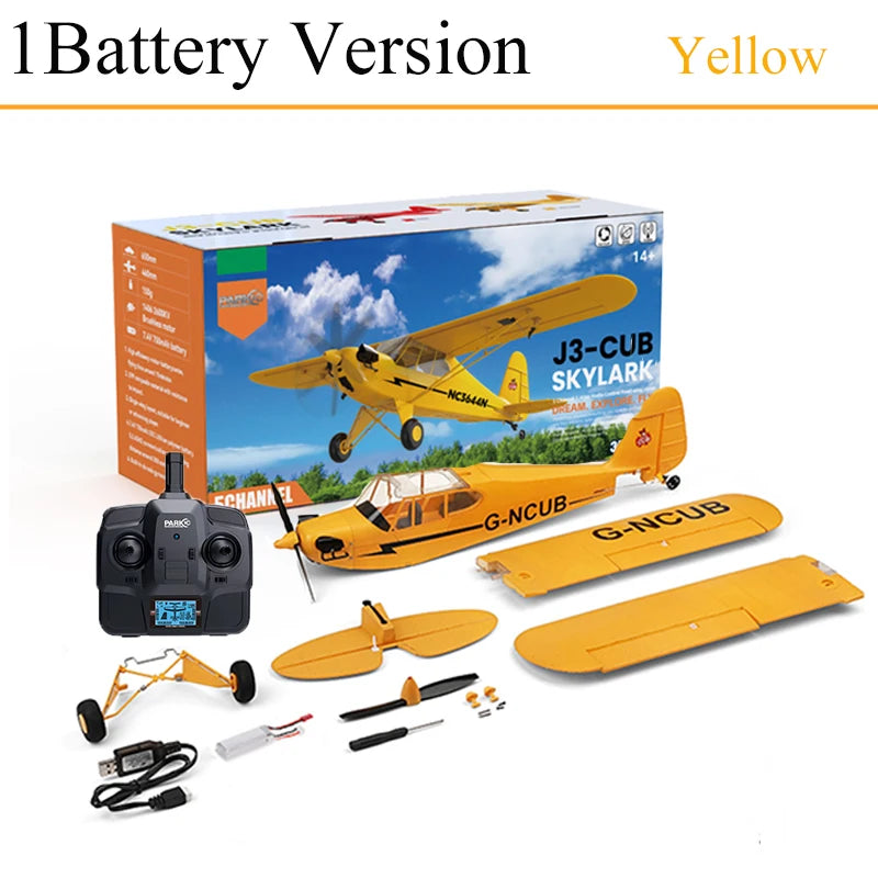 Hot Sale RC Plane RTF 2.4G Brushless Motor 3D/6G Remote Control Airplane  Wltoys A160 Upgraded J3-CUB Ready To Fly