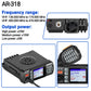 ABBREE Walkie Talkie AR-318 Mini Mobile Radio 25W U/V Band Long Range Dual Mode Watch Voice Encryption Car Walkie Talkie