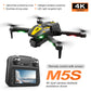 New M5s Drone Features Gradient Flowing Lights Dual Cameras Obstacle Avoidance Screen Control And Aerial Photography