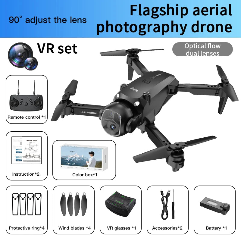 Foldable Four - Axis Drone with 360° Roll Feature - Dual Camera, Optical Flow Hover, Six - Axis Gyroscope & One - Click Landing